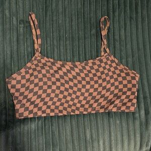 Strut This Rocky Bra Chocolate Checker